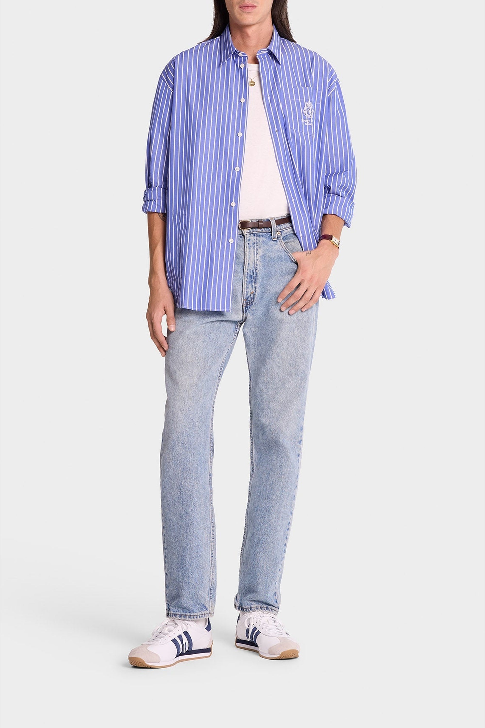 Chemise oversize à rayures - Blue & White Stripe