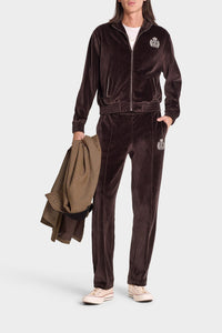 Gilet NY Crest en velours - Chocolate