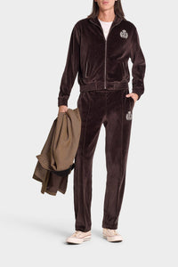 Gilet NY Crest en velours - Chocolate