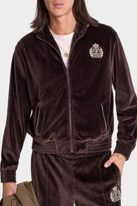 Gilet NY Crest en velours - Chocolate