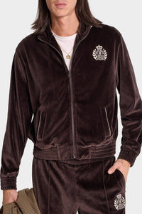 Gilet NY Crest en velours - Chocolate
