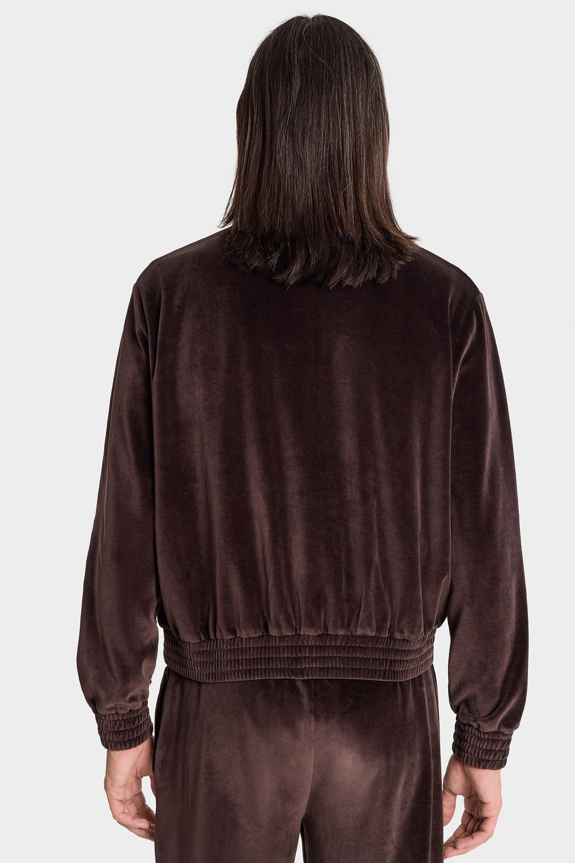 Gilet NY Crest en velours - Chocolate