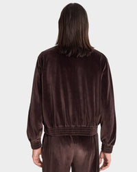 Gilet NY Crest en velours - Chocolate