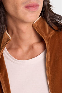 Gilet NY Crest en velours - Tobacco