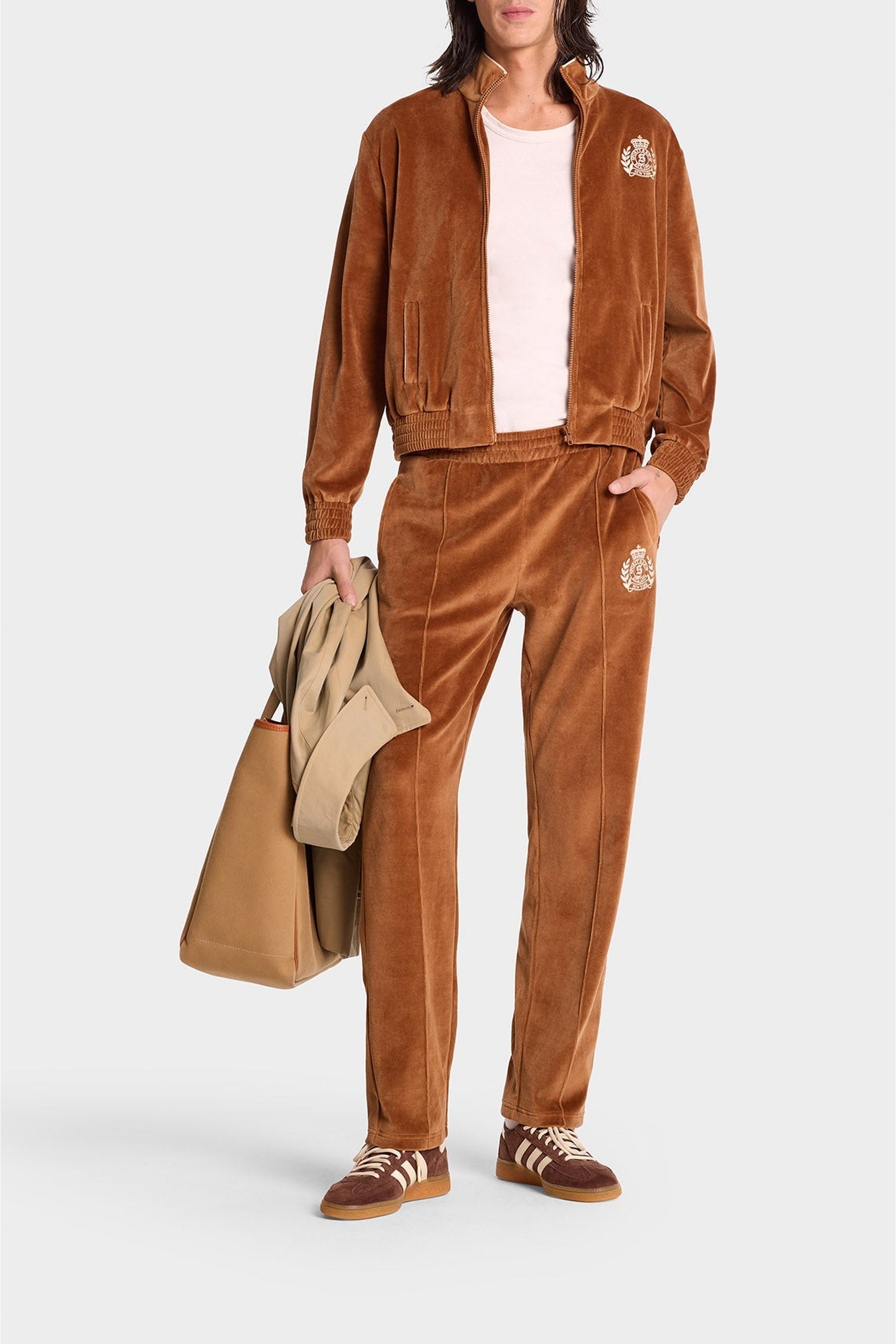 Pantalon NY Crest en velours - Tobacco