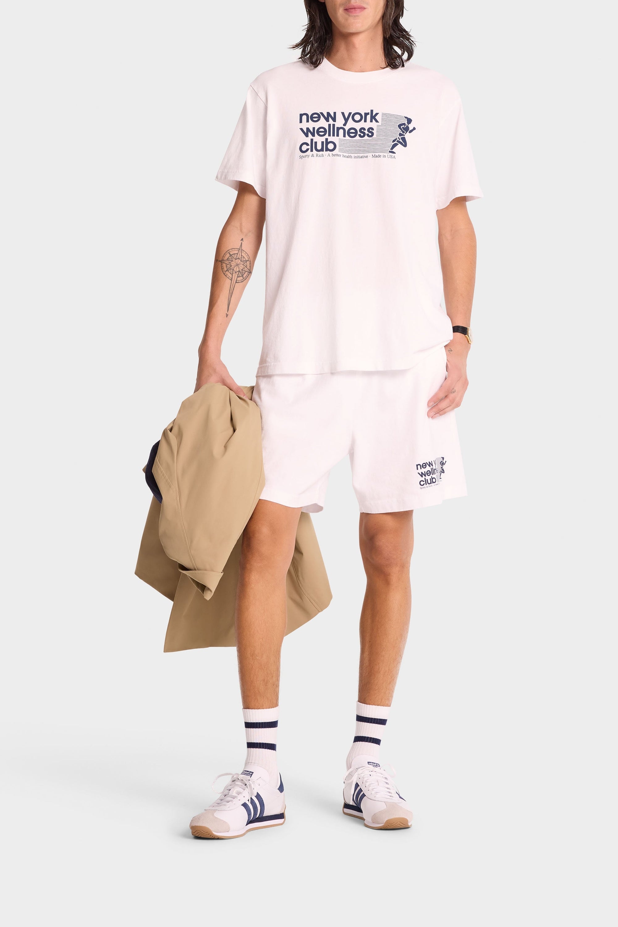 T-shirt Wellness Club à impression - White