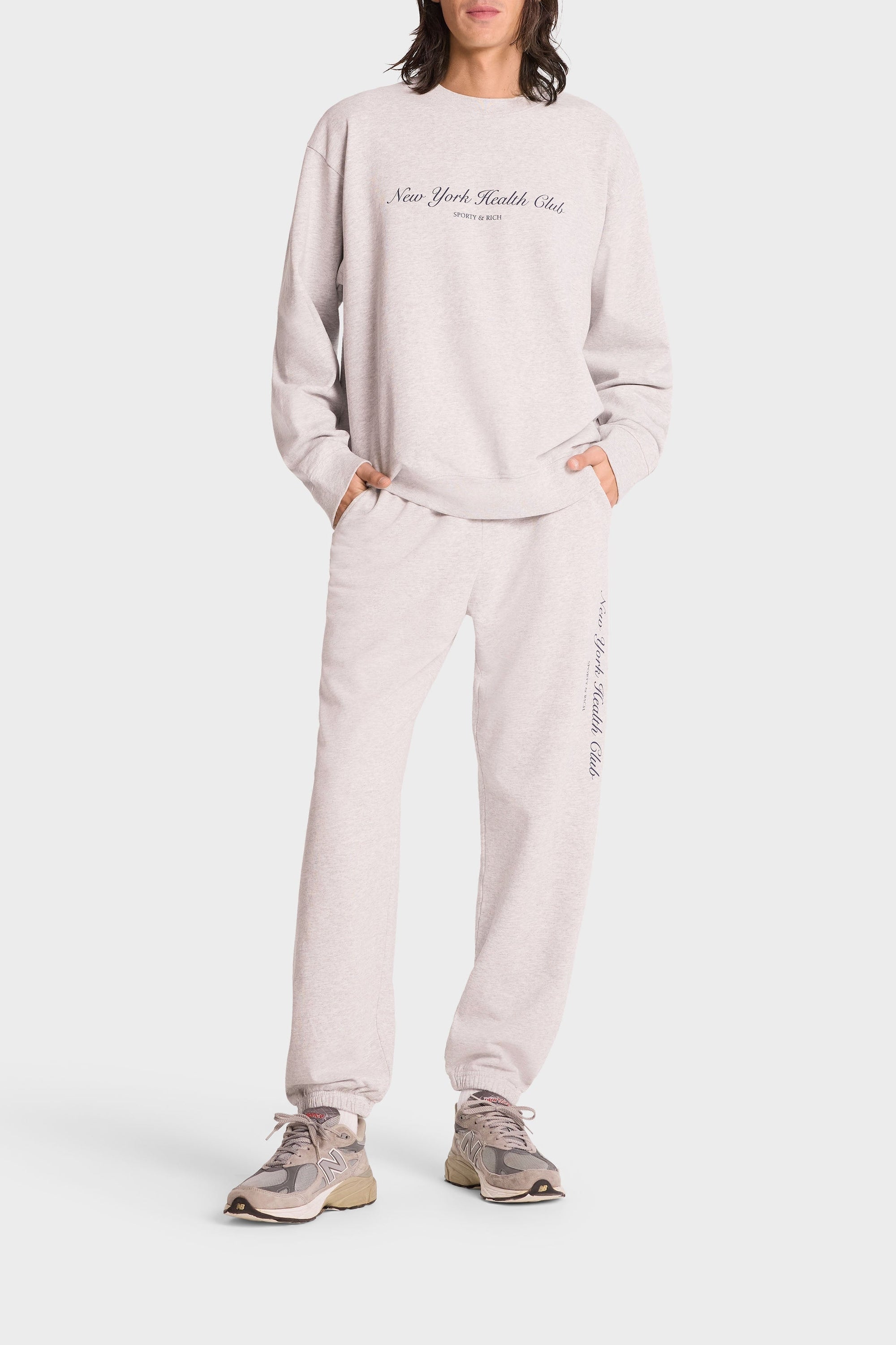 Sweatshirt NY Health Club imprimé - Heather Gray