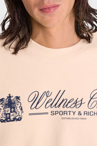 Sweatshirt imprimé à col rond - Cream
