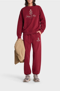Pantalon de survêtement Vendome à broderie - Merlot