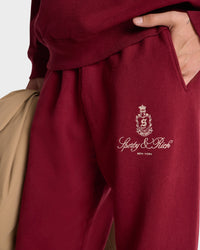 Pantalon de survêtement Vendome à broderie - Merlot