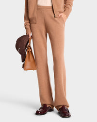 Cashmere and wool pocket trousers - Camel
