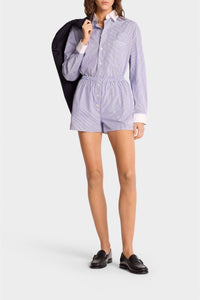 Short boxer à rayures - White & Blue Stripe