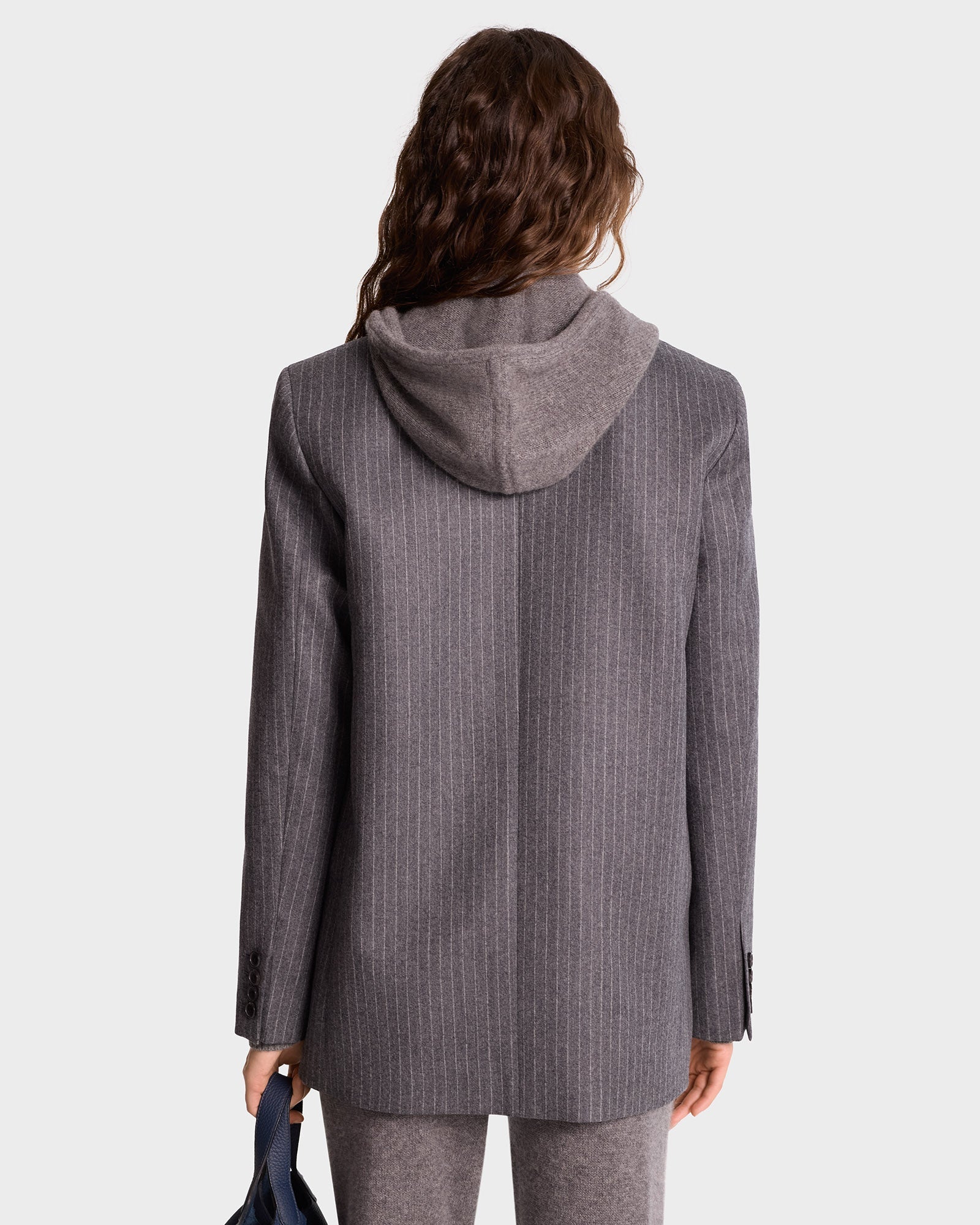 Blazer Friars à rayures en laine - Grey