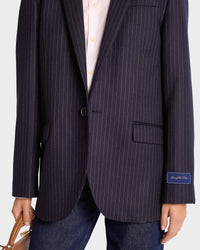Blazer Friars à rayures en laine - Navy