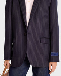 Blazer Friars à rayures en laine - Navy