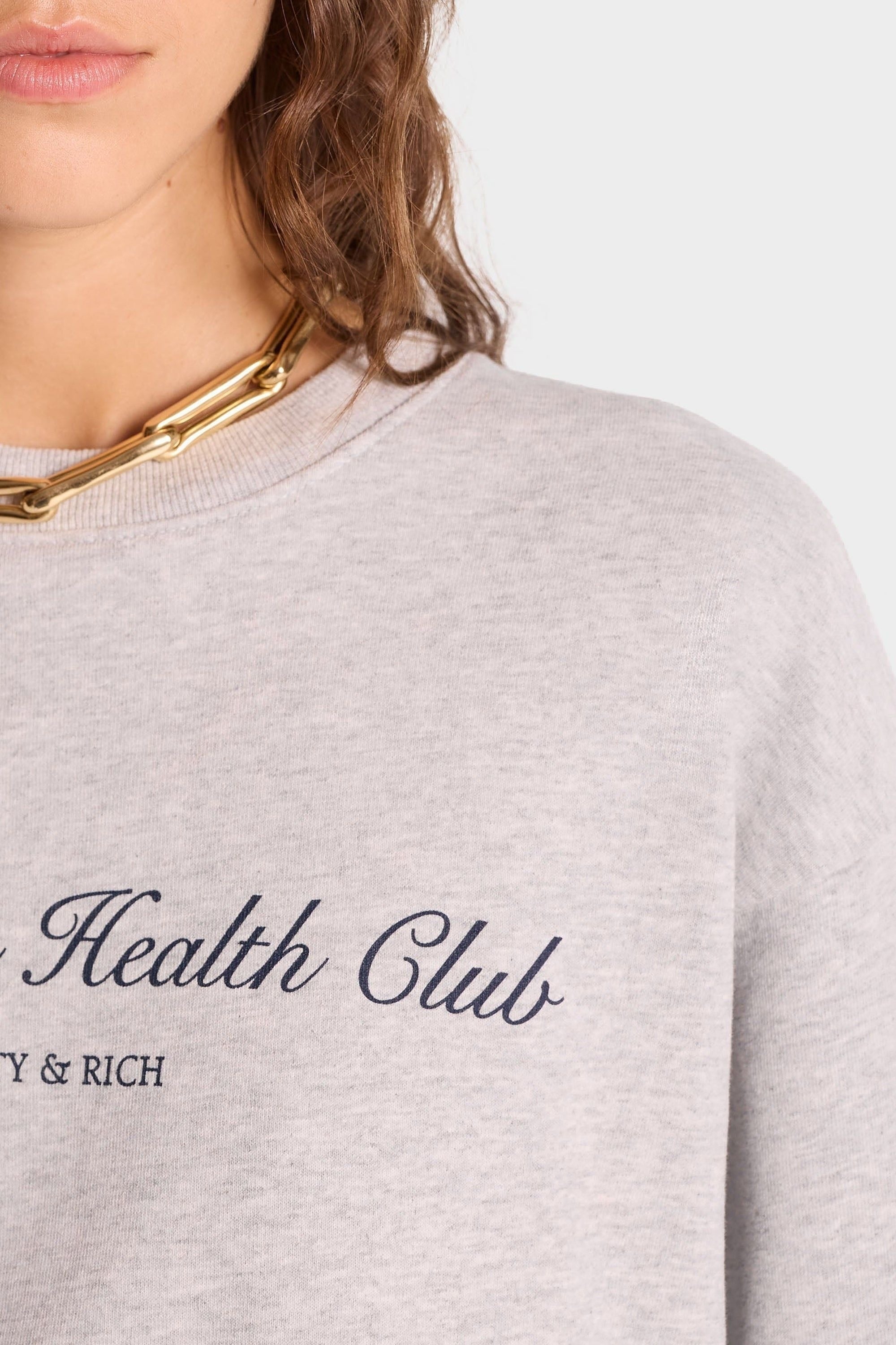 Sweatshirt NY Health Club imprimé - Heather Gray