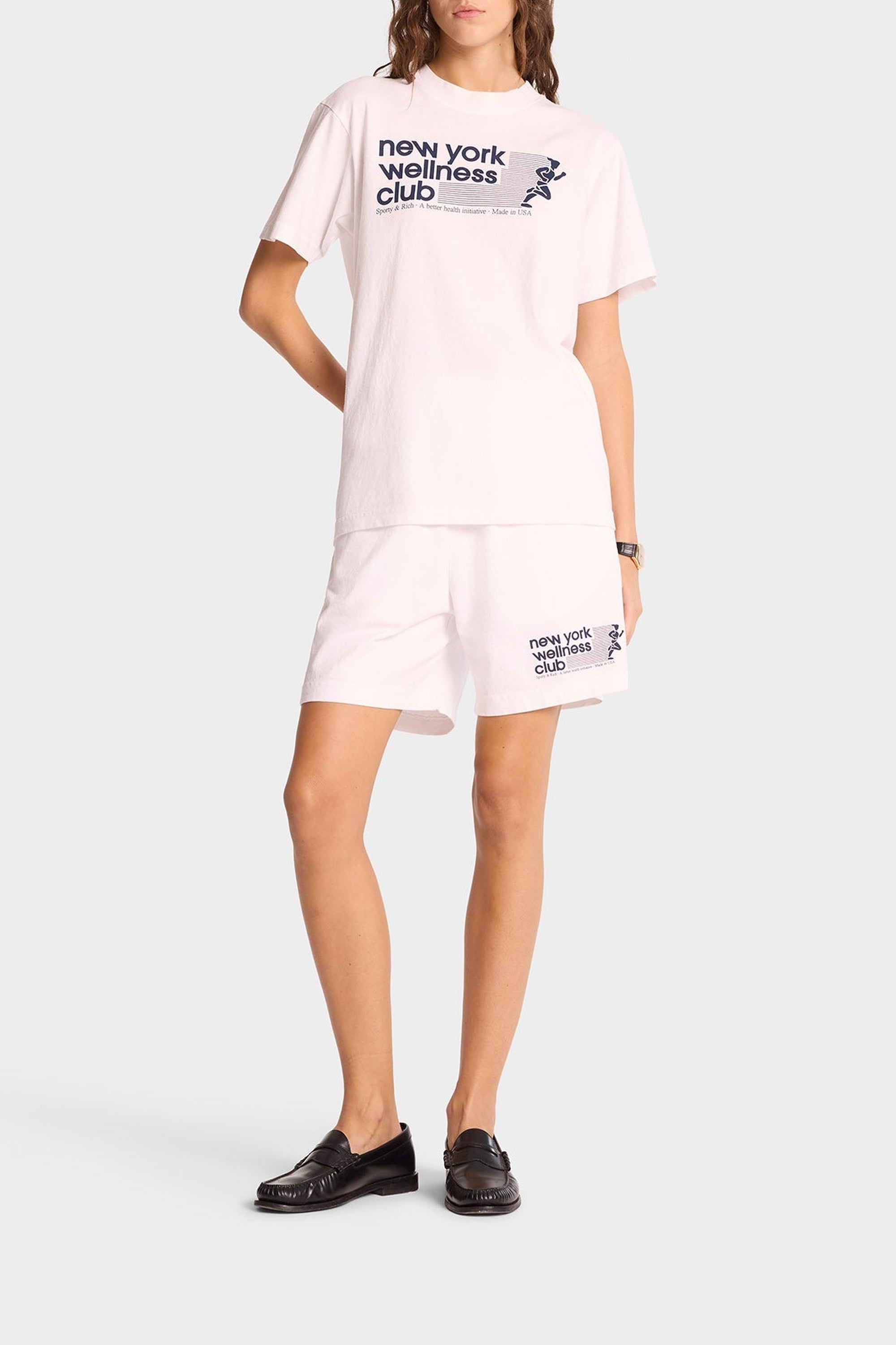 T-shirt Wellness Club à impression - White