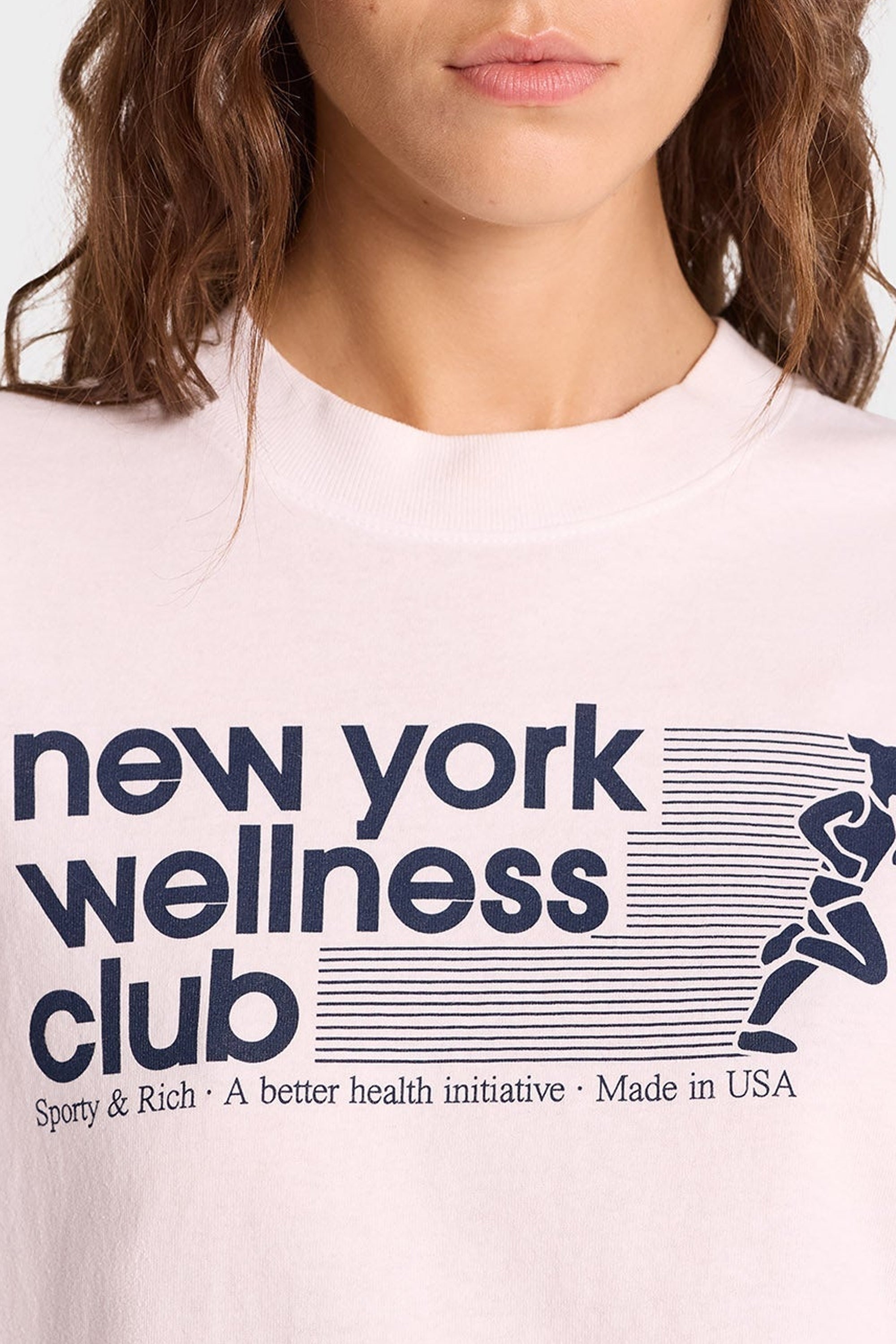 T-shirt Wellness Club à impression - White