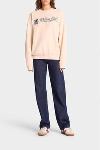 Sweatshirt imprimé à col rond - Cream
