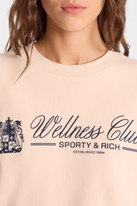 Sweatshirt imprimé à col rond - Cream