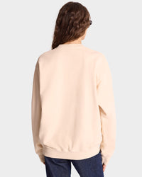 Sweatshirt imprimé à col rond - Cream