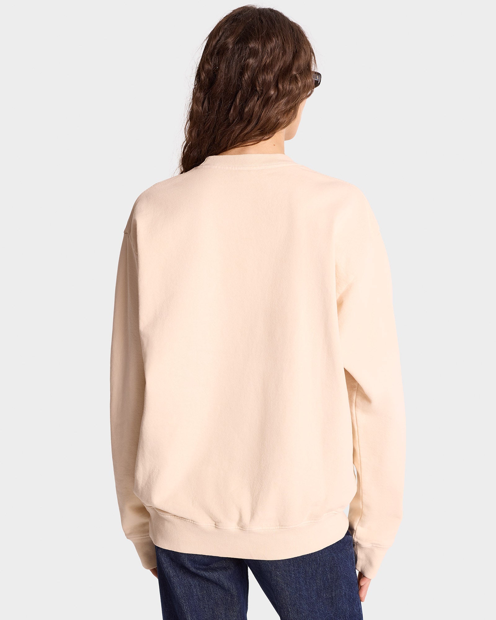Sweatshirt imprimé à col rond - Cream