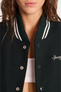 Veste bomber Varsity en laine - Forest