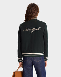 Veste bomber Varsity en laine - Forest