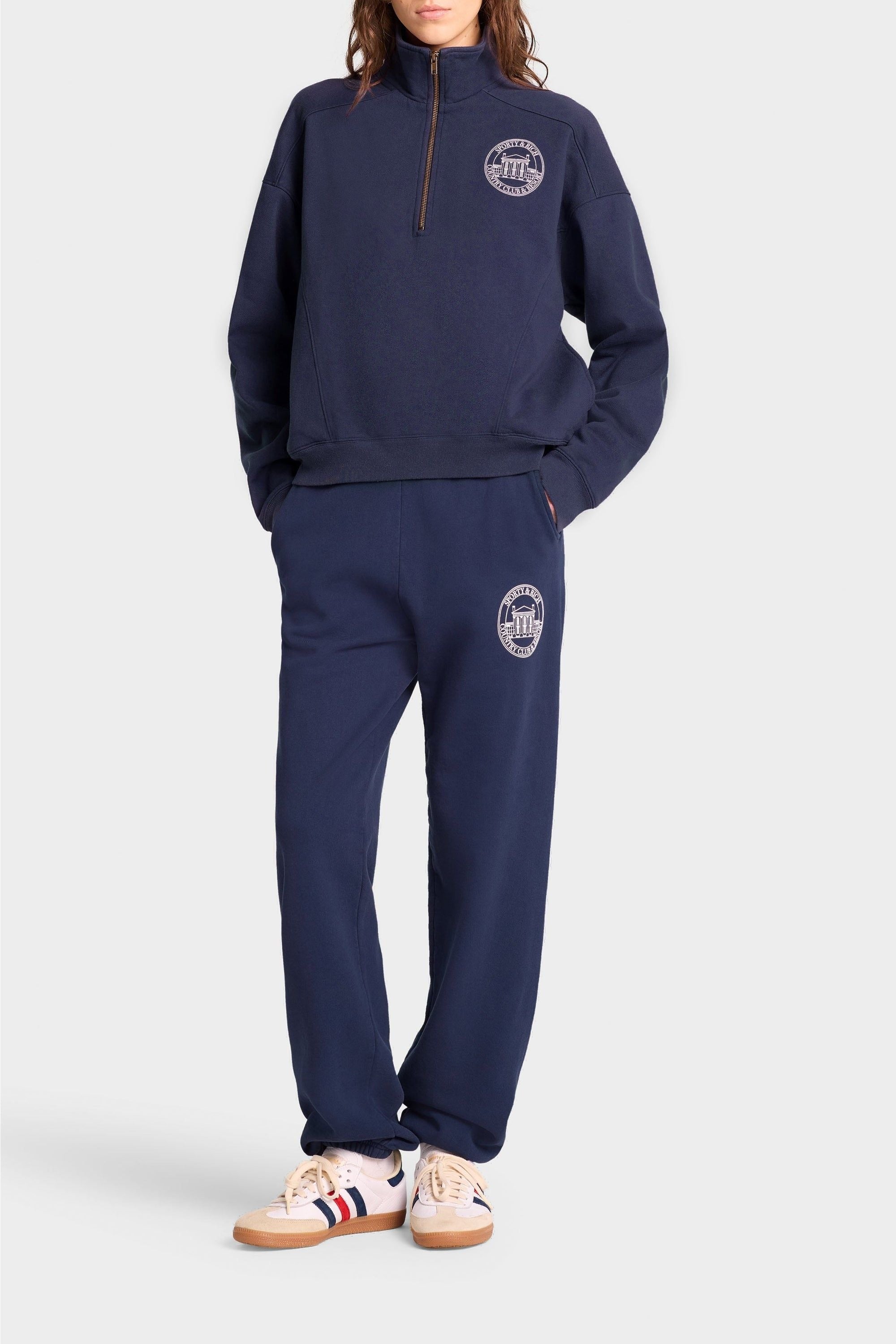 Sweatshirt Vendome zippé à col montant - Navy