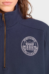 Sweatshirt Vendome zippé à col montant - Navy