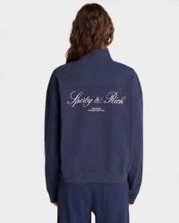 Sweatshirt Vendome zippé à col montant - Navy