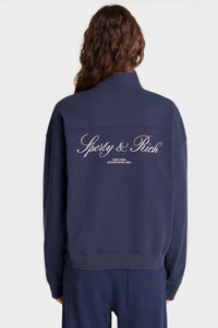 Sweatshirt Vendome zippé à col montant - Navy