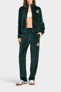 Gilet NY Crest en velours - Forest