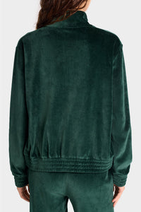 Gilet NY Crest en velours - Forest