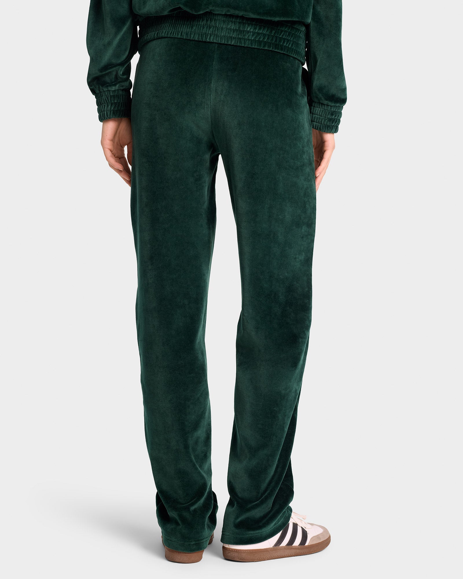 NY Crest velour trousers - Forest