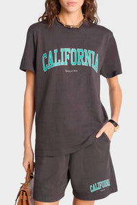 T-shirt California imprimé - Faded Black
