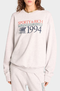 Sweatshirt à col rond imprimé - Heather Gray