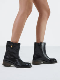 6qty NEW / Bottes biker Harley Caviar 50 en cuir grainé - Black