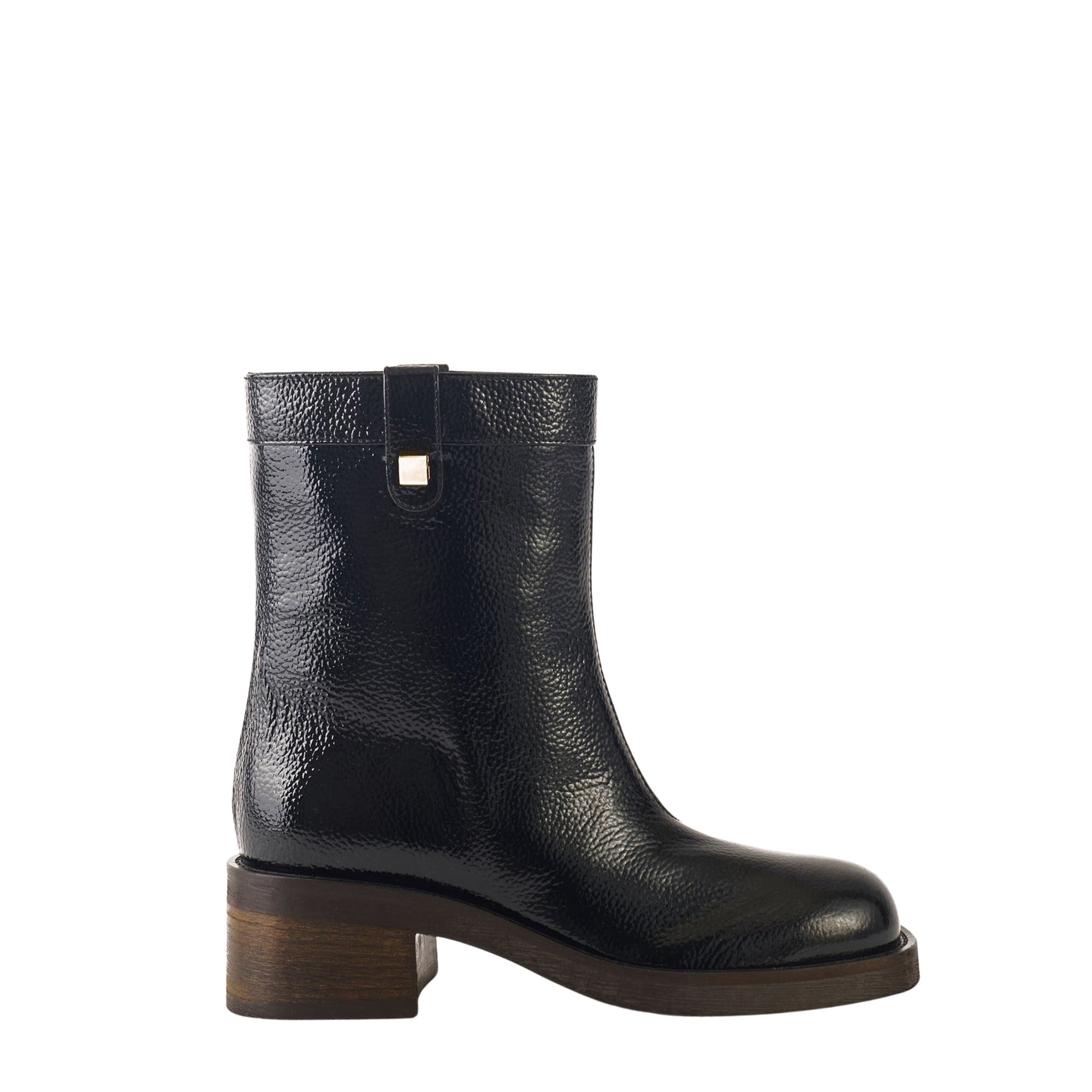 6qty NEW / Bottes biker Harley Caviar 50 en cuir grainé - Black