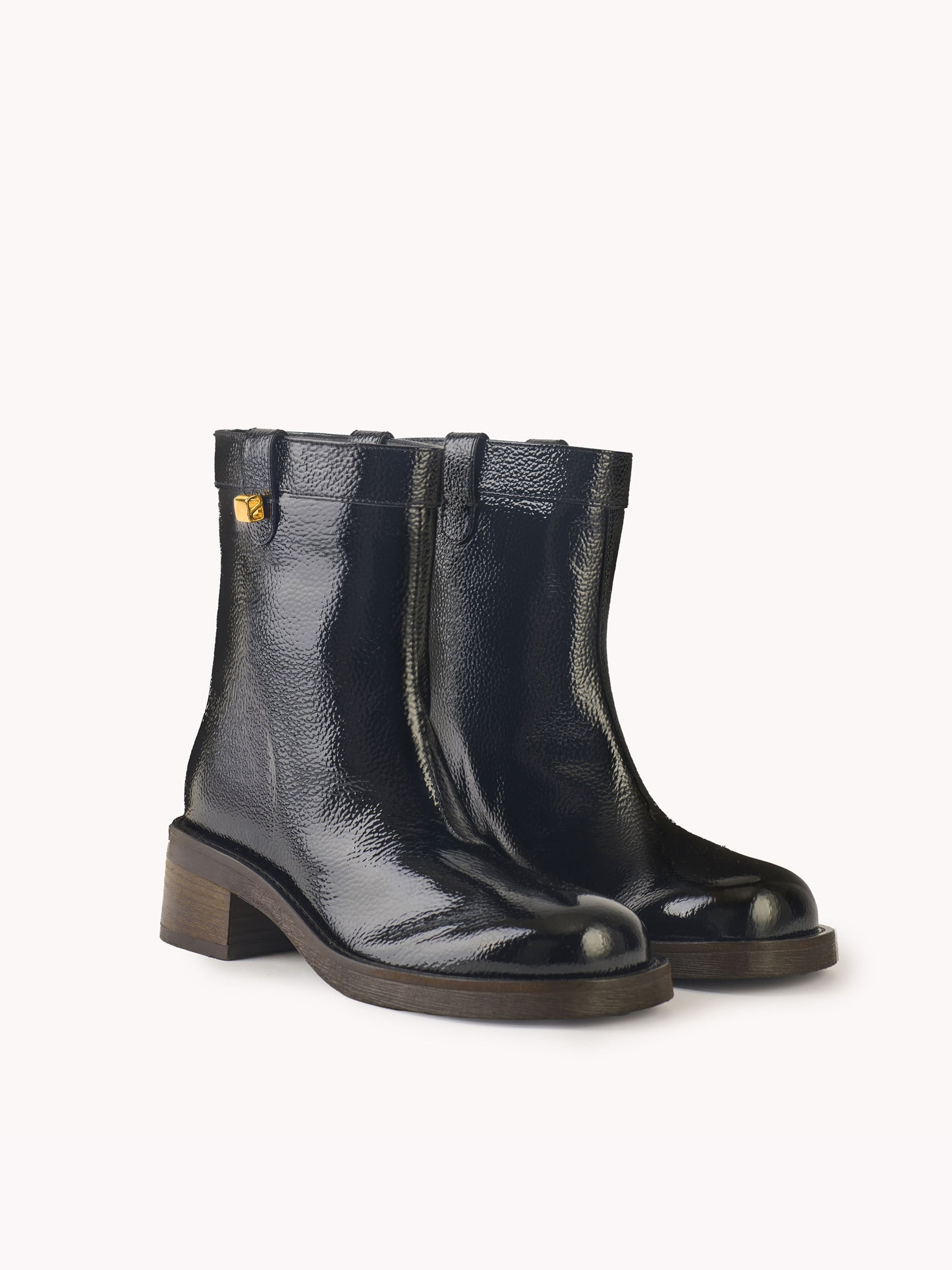 6qty NEW / Bottes biker Harley Caviar 50 en cuir grainé - Black