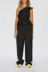Asymmetrical Rizzo Moss top - Linden