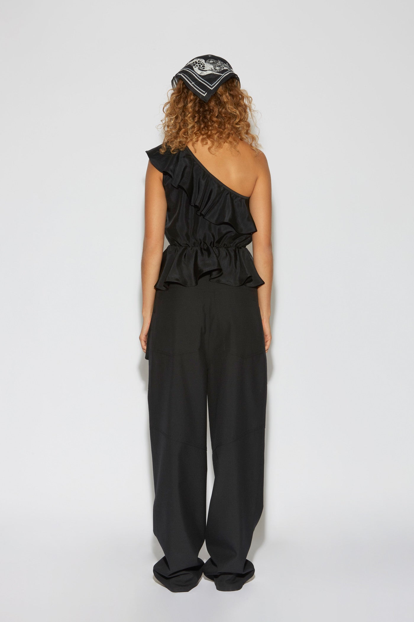 Asymmetrical Rizzo Moss top - Linden