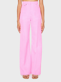 Pantalon Sauge en soie mélangée - Pink