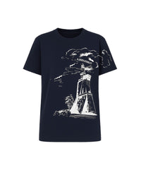 T-shirt en coton à imprimé - Blue