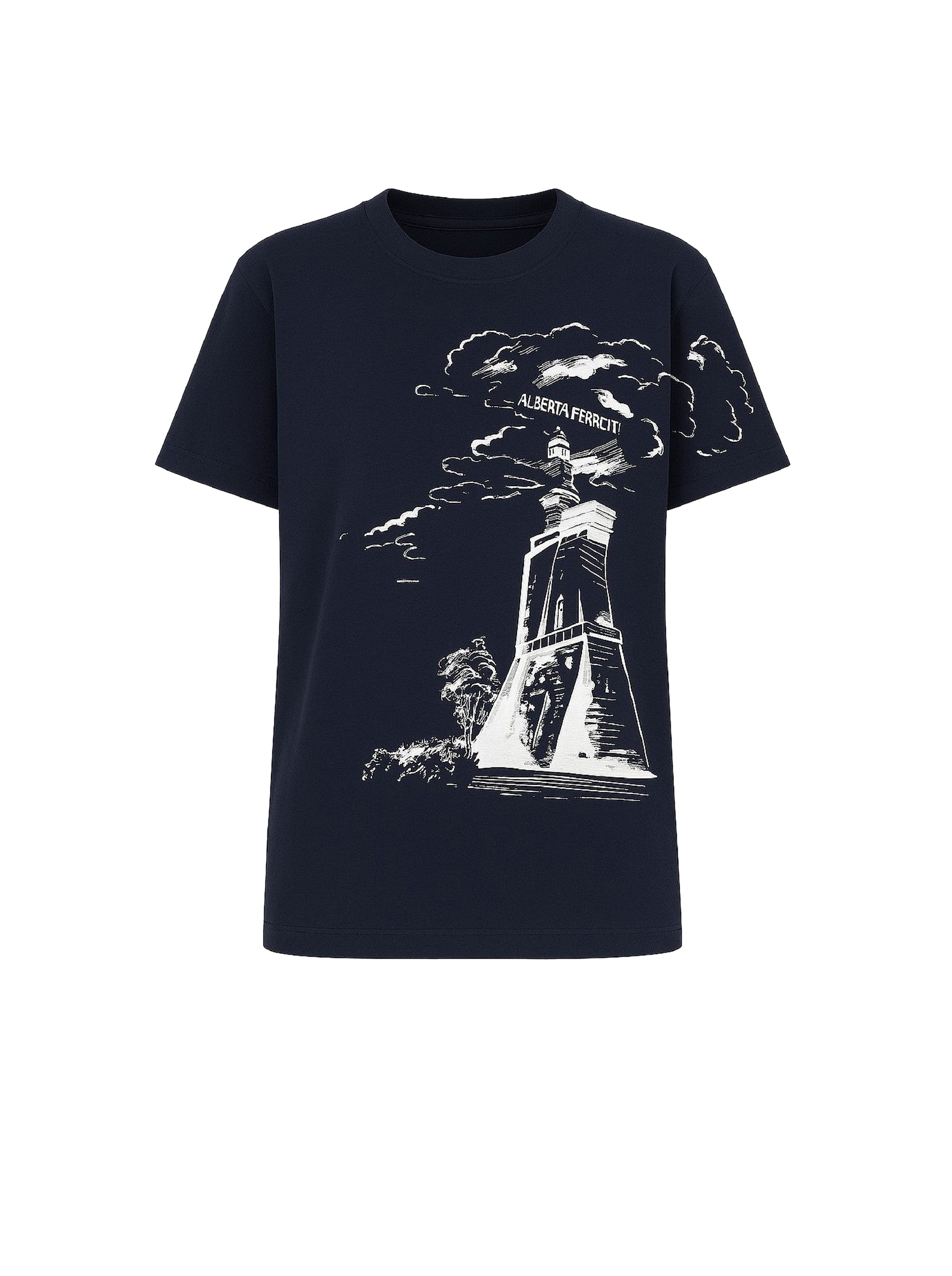 T-shirt en coton à imprimé - Blue
