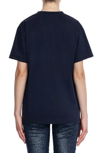 T-shirt en coton à imprimé - Blue