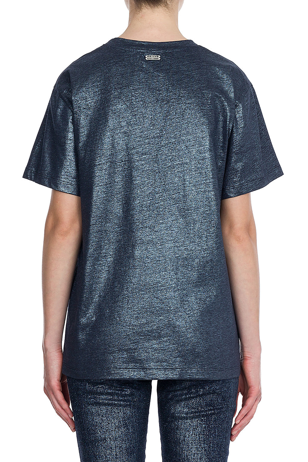 T-shirt à col rond en coton - Blue
