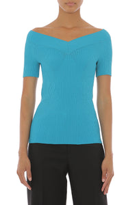 Top à épaules dénudées - Green & Light Blue