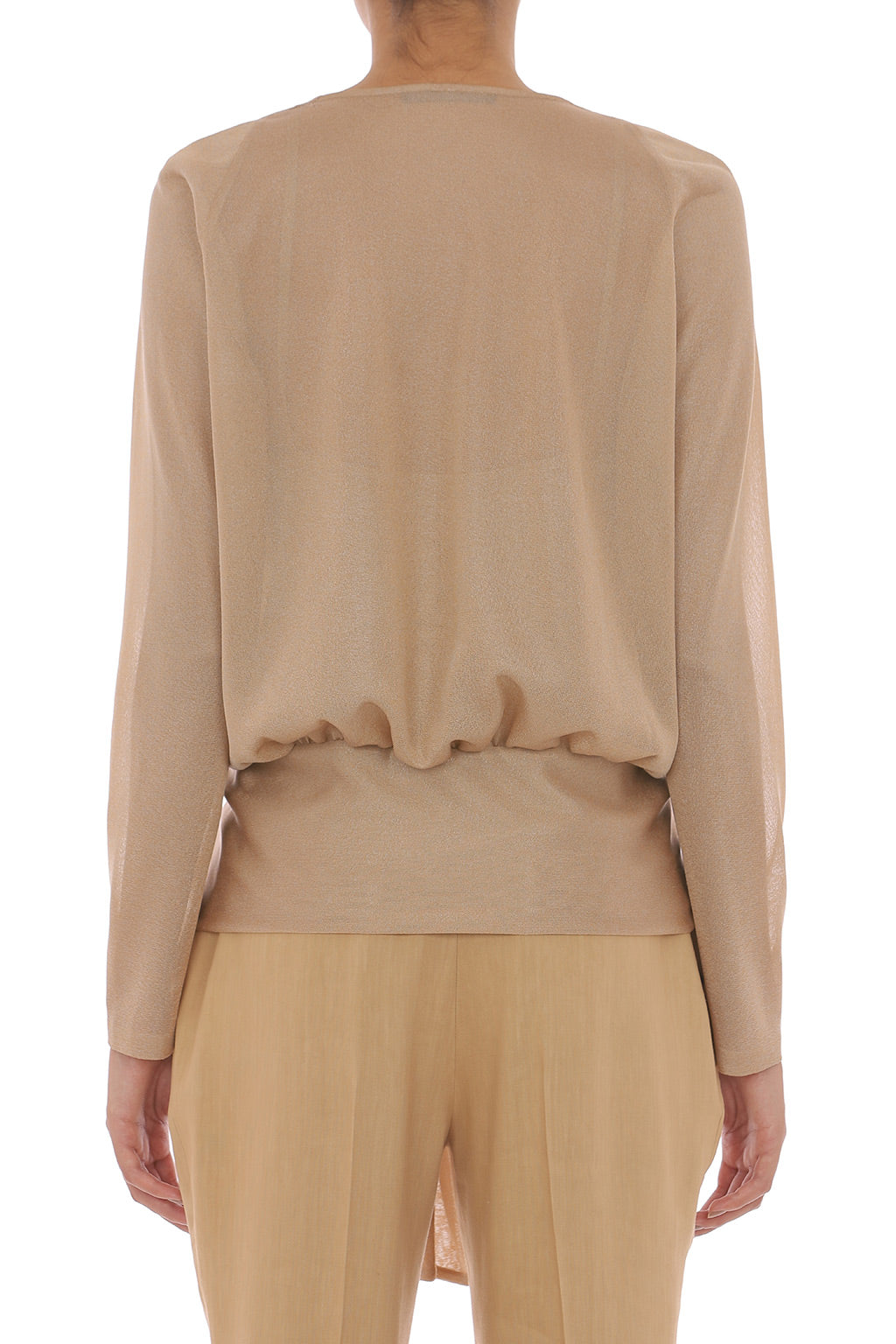 Top en drapé fluide - Beige