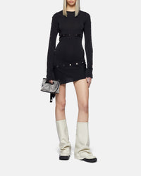 Robe midi en jersey stretch - Black